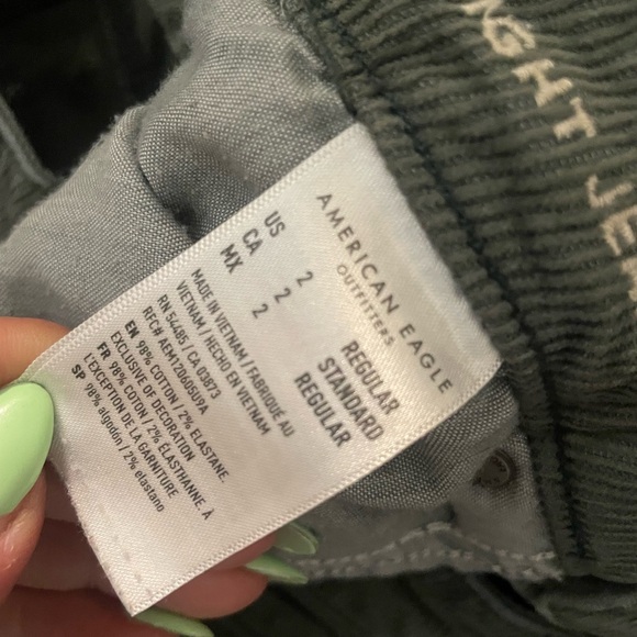 American Eagle Outfitters Green corduroy Chinos - Picture 3 of 5